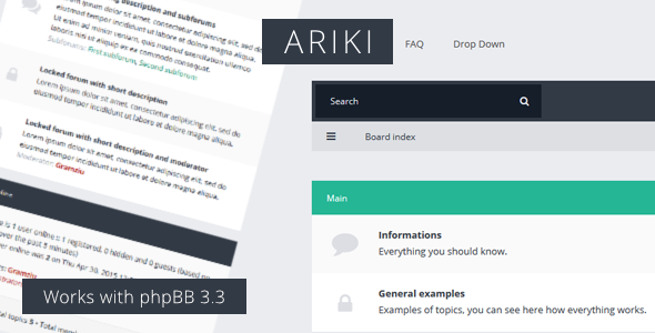 Ariki – phpBB3 Flat Theme