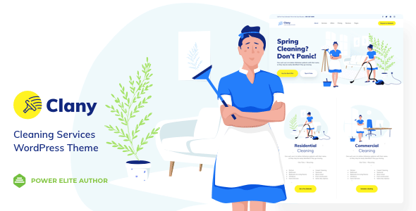 Clany – Maid Cleaning Services WordPress Theme