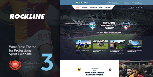 Rockline – Sport News and Club WordPress Theme