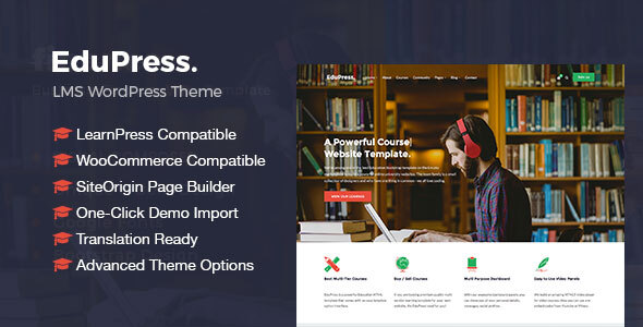 EduPress – Responsive LMS, University Education WordPress Theme