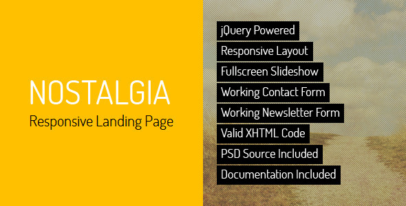 Nostalgia – Landing Page