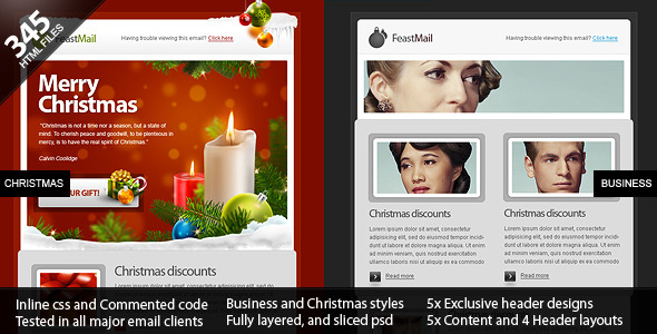 FeastMail – Christmas and Corporate Email Template