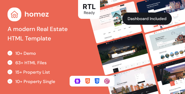 Homez – Real Estate HTML + RTL Template