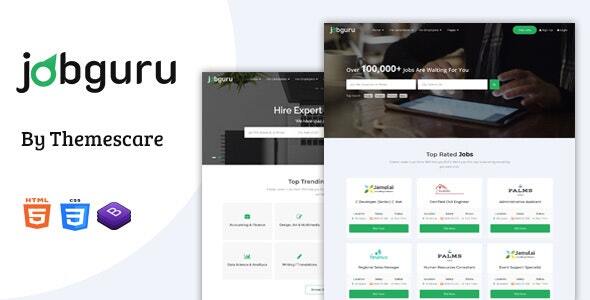 Jobguru – Job Board HTML Template