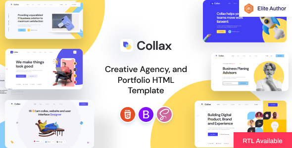 Collax – Creative Agency And Portfolio HTML5 Template