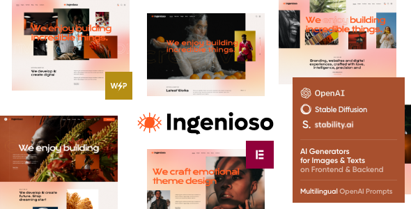 Ingenioso – Creative Agency WordPress Theme