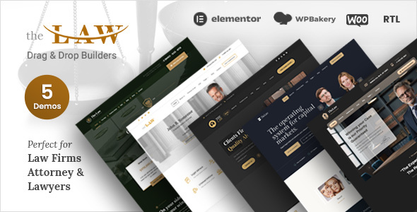 The Lawyer – Attorney WordPress Theme + RTL