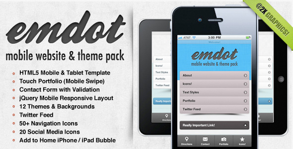 Emdot – Mobile Website & Template Pack