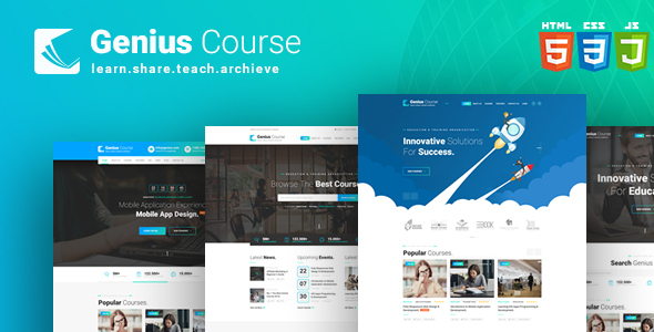 Genius Course – School Classes Institute HTML Template