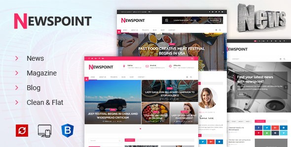 Newspoint – News, Magazine & Blogging HTML Template