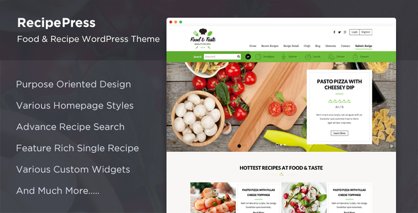 RP – Food, Recipes & Cooking WordPress Theme