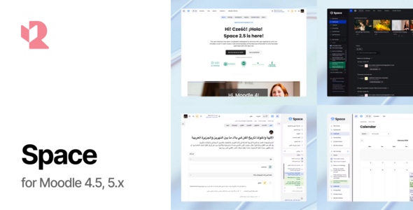 Space – Modern Responsive Moodle Theme for Online Learning Platforms