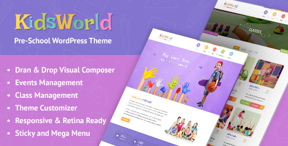 KidsWorld – Kindergarten and Child Care WordPress Theme