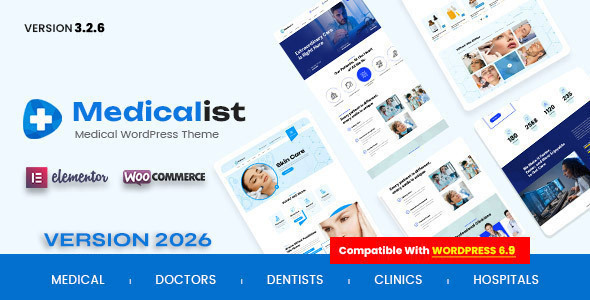 Medicalist – A Medical & Healthcare WordPress Theme for Doctors & Clinics
