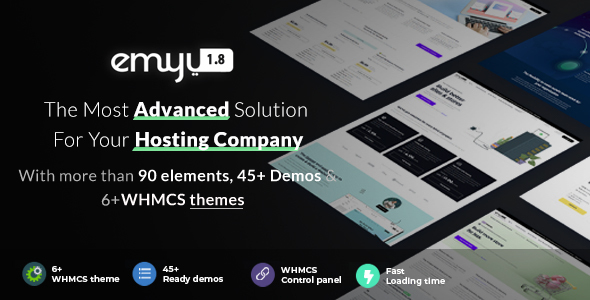 EMYUI – Multipurpose Web Hosting with WHMCS Template