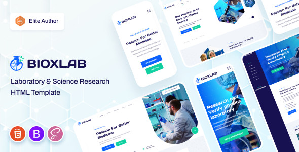 Bioxlab – Laboratory & Science Research HTML5 Template + RTL