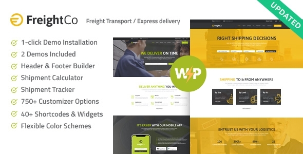 FreightCo – Transportation & Warehousing Shipping WordPress Theme