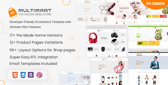 Multimart – Bootstrap 4 & 5 eCommerce HTML Template