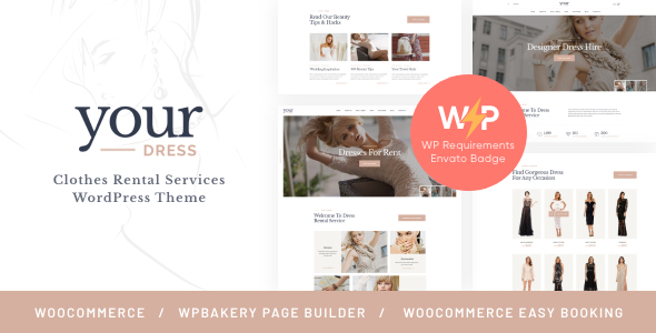Your Dress – Dress Rental & Clothing Store WordPress Theme + Shop