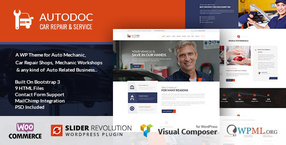 Autodoc – Car Repair WordPress Theme