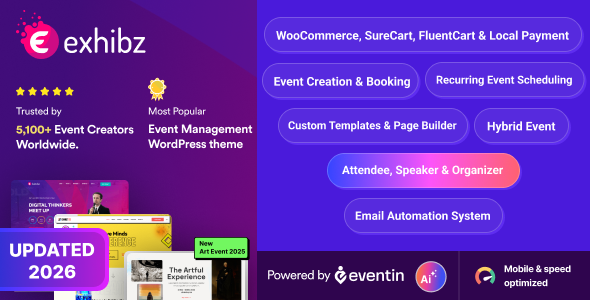 Exhibz – Event Conference WordPress Theme (AI Powered)