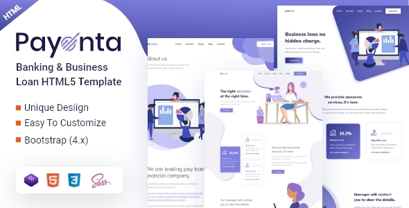 Payonta – Banking & Business Loan HTML5 Template