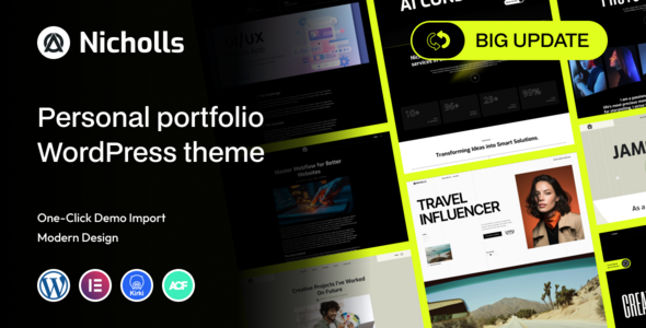 Nicholls – Multipurpose Personal Portfolio WordPress Theme