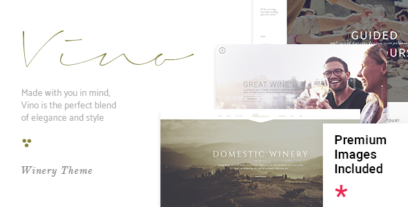 Vino – A Refined Winery, Wine Bar and Vineyard WordPress Theme