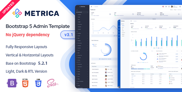 Metrica – Bootstrap 5 Admin & Dashboard Template