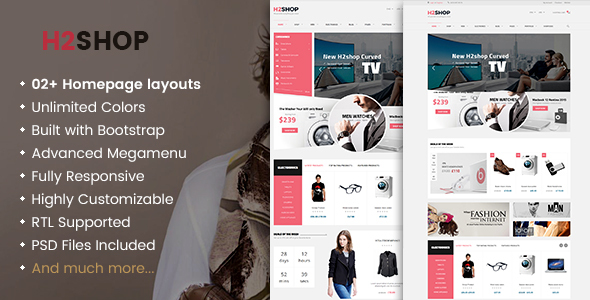 H2Shop – Responsive WooCommerce Shop WordPress Theme