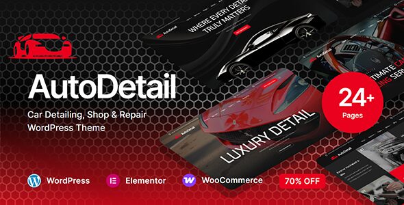 AutoDetail – Car Detailing, Car Listing, Shop & Repair WordPress Theme