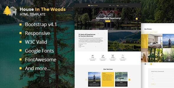 House In The Wood – Tourism and Entertainment HTML Template