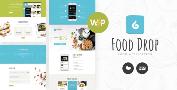 Food Drop – Meal Ordering & Delivery Mobile App WordPress Theme
