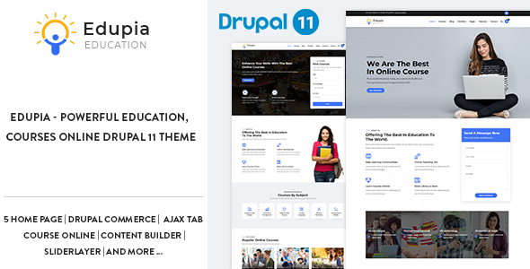 Edupia – Powerful Education, Courses Online Drupal 11.3 Theme