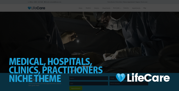 LifeCare – Responsive Medical WordPress Theme