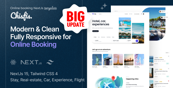Chisfis - Online Booking NextJs React Template