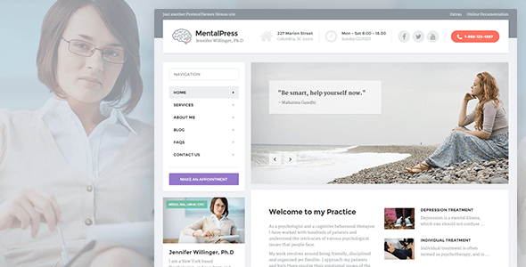 MentalPress – WordPress Theme for Medical Professionals, Psychologists, and Psychiatrists
