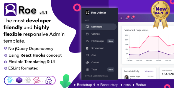 Roe – ReactJS Admin Dashboard Template