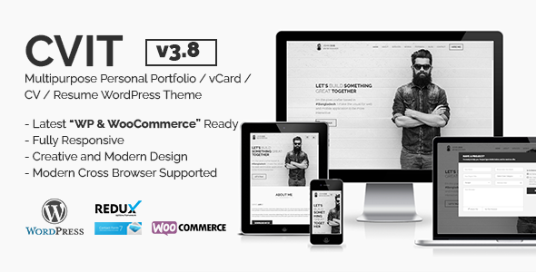 CVIT – Multipurpose Personal Portfolio / vCard / CV / Resume WordPress Theme