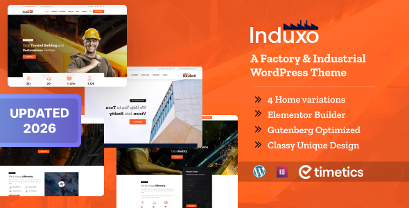 Induxo – Factory & Industry WordPress Theme