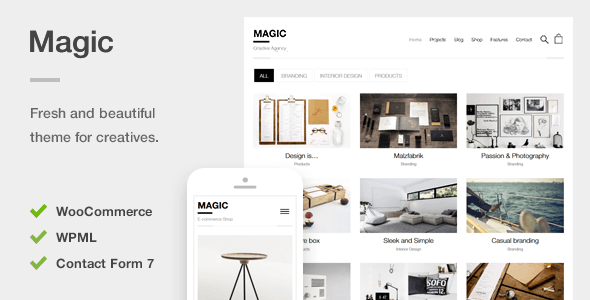 Magic – A Creative Portfolio & Ecommerce WordPress Theme