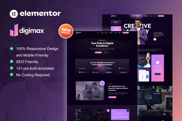 Digimax – Digital Marketing Agency Elementor Pro Template Kit