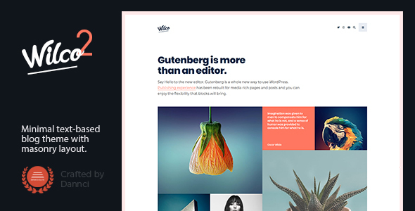 Wilco – Content Focused, Typography Blog WordPress Theme