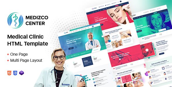 Medizco – Medical Health Dental Care Clinic Html Template