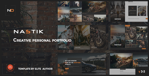 Nastik – Creative Responsive Personal Ajax  Portfolio