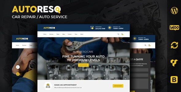 Autoresq – Car Repair WordPress Theme
