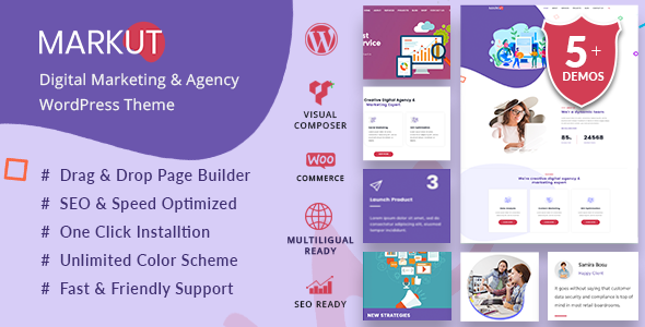 Markut – Digital Marketing & Agency WordPress Theme