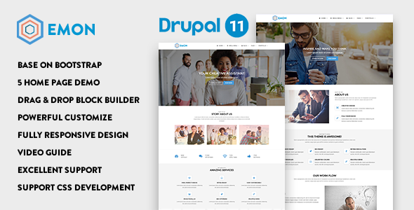 Emon – Responsive Business Drupal 11 Theme