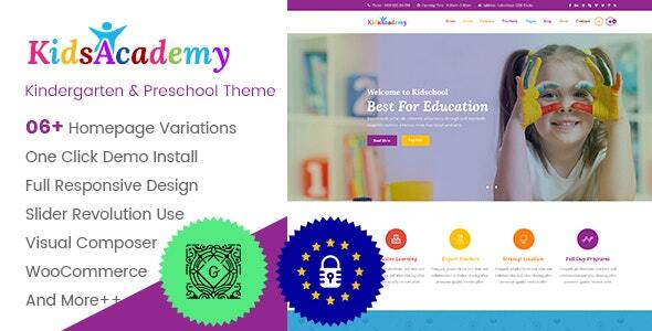 KidsAcademy – Kids, Kindergarten & Preschool WordPress Theme
