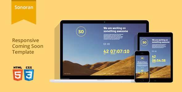 Sonoran – Responsive Coming Soon Template